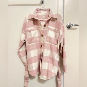 Women’s Brushed Oversized Shacket - Universal Thread Plaid